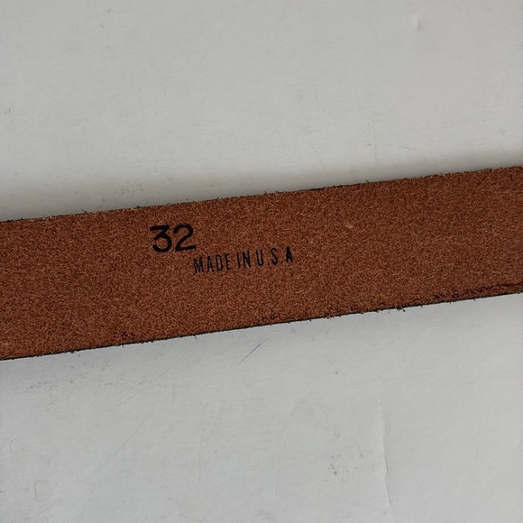 Brown leather Music City Nashville TN belt silver buckle boots cowboy guitar - Picture 7 of 15